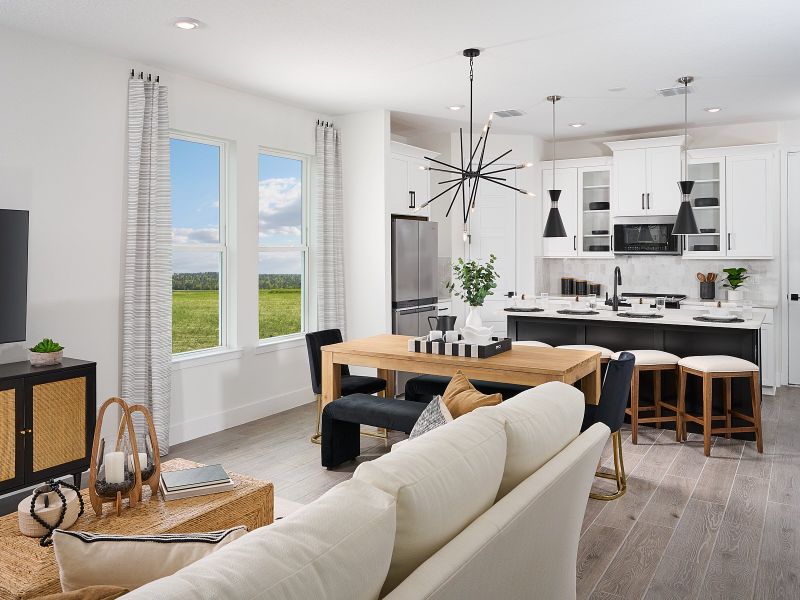 Furnished interior view inside a new home in The Meadow at Crossprairie Bungalows, St. Cloud (Image 5).