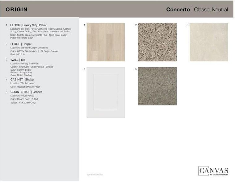 103 Daylight Crest Drive design selections! This home is currently under construction and selections are subject to change.