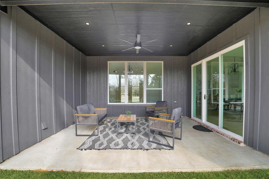 Exterior details and patio area of a home in , Tool (Image 25).