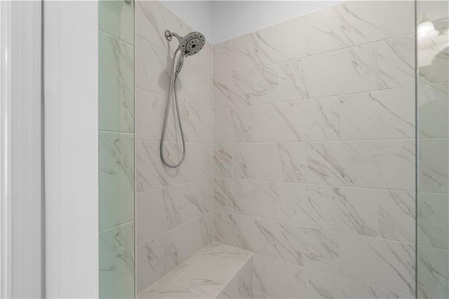 nice bench to sit down - *Pictures represent a previously built home, not the actual home, home is under construction*