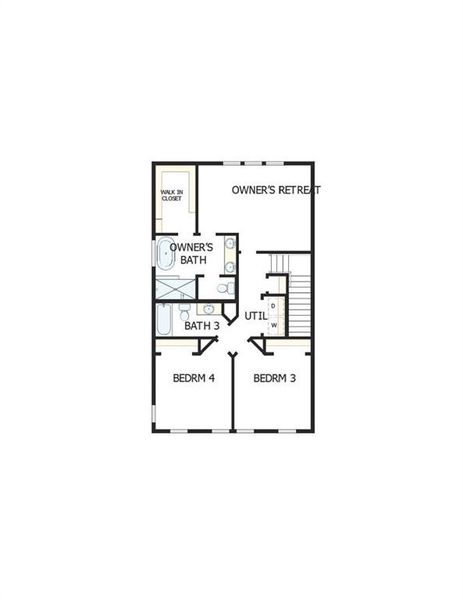 2D floor plan layout of this home in Celesta, Scottdale, GA (Image 4).