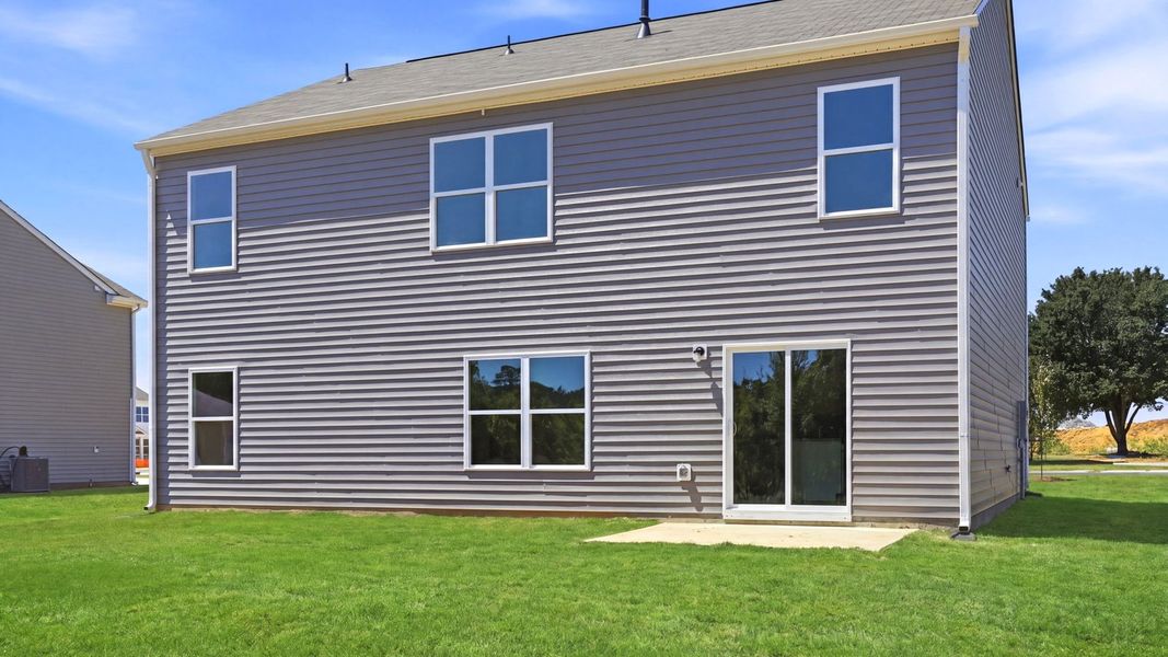 Exterior details and patio area of a home in Bynum Farms, Farmville (Image 23).