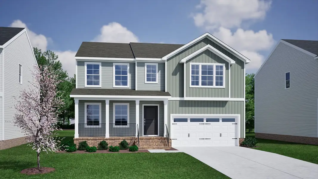 Representative exterior photo of a completed home built from the Russell - Genesis Value Collection by Mungo Homes in Burke Estates, Chesnee, SC (Image 24). Representative exterior photo of a completed home built from the Russell - Genesis Value Collection by Mungo Homes in Burke Estates, Chesnee, SC (Image 24).