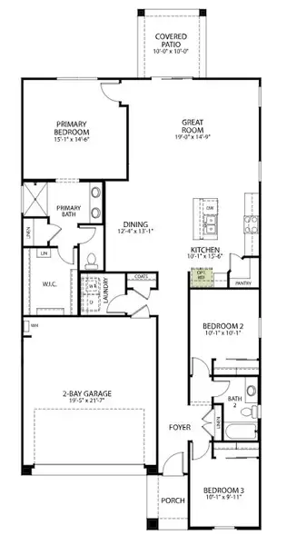 2D floor plan layout of this home in Icon at Thunderbird, Glendale, AZ (Image 3). 2D floor plan layout of this home in Icon at Thunderbird, Glendale, AZ (Image 3).