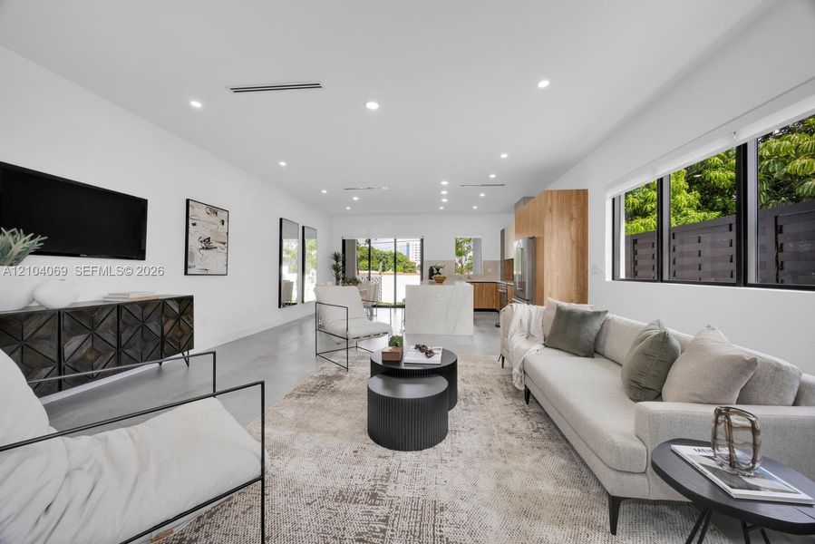 Furnished interior view inside a new home in , Miami (Image 15).
