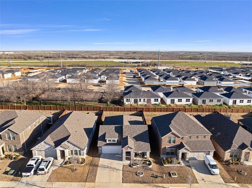 Drone / aerial view with a residential view