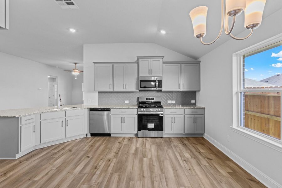 Furnished interior view inside a new home in River Ranch Trails, Dayton (Image 4).
