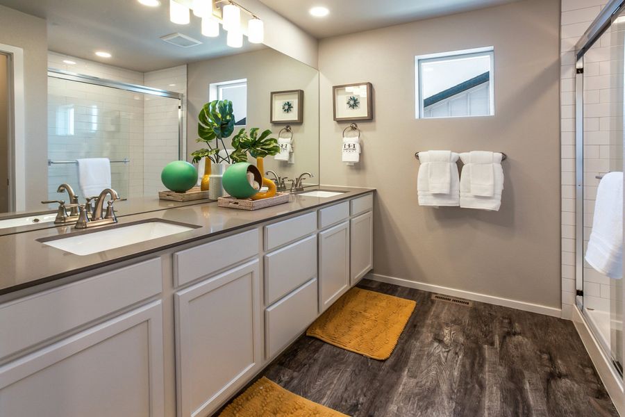 Representative furnished interior of a home built from the Rowling by Hartford Homes in Trailside, Timnath (Image 60).