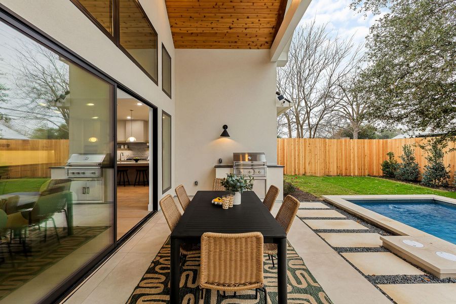 Exterior details and patio area of a home in , Austin (Image 3).
