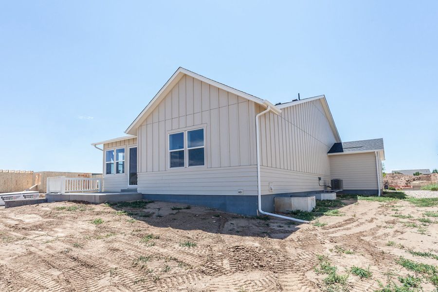 Exterior details and patio area of a home in Trailside, Timnath (Image 4). Exterior details and patio area of a home in Trailside, Timnath (Image 4).