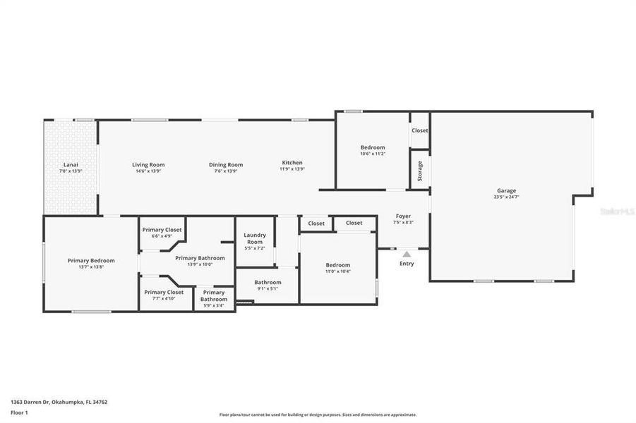 2D floor plan layout of this home in , The Villages, FL (Image 5). 2D floor plan layout of this home in , The Villages, FL (Image 5).