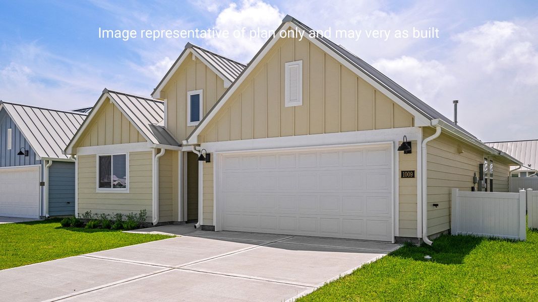 Representative exterior photo of a completed home built from the Mustang by D.R. Horton in The Islands of Rockport, Rockport, TX (Image 19).