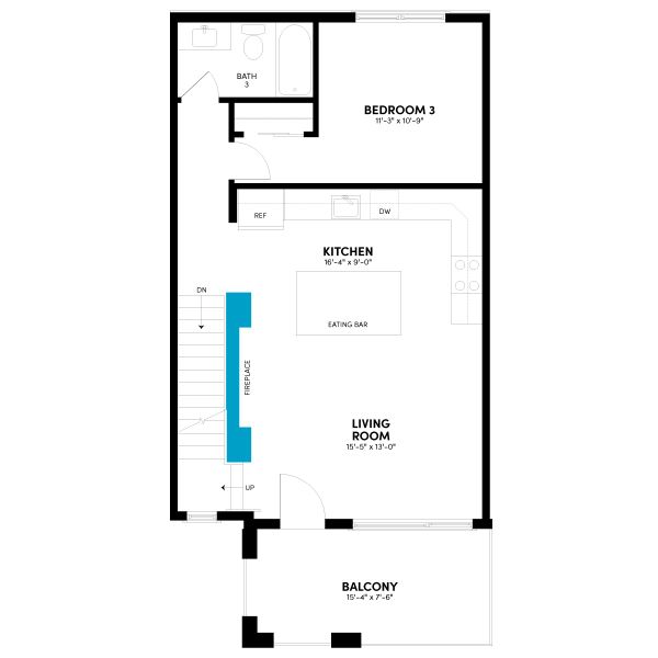 2D floor plan layout for the Contour Three by Brookfield Residential in Contour at Uplands, Westminster, CO (Image 6). 2D floor plan layout for the Contour Three by Brookfield Residential in Contour at Uplands, Westminster, CO (Image 6).