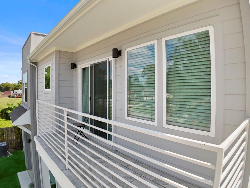 Exterior details and patio area of a home in , Houston (Image 29).