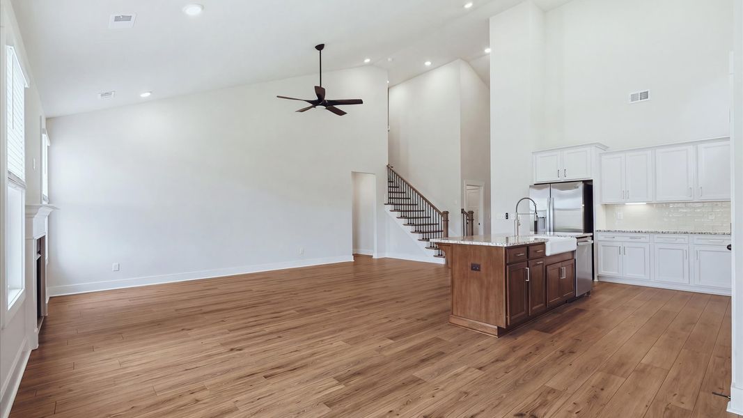 Inviting breakfast area with a seamless connection to the kitchen for everyday living at Fox Hollow
