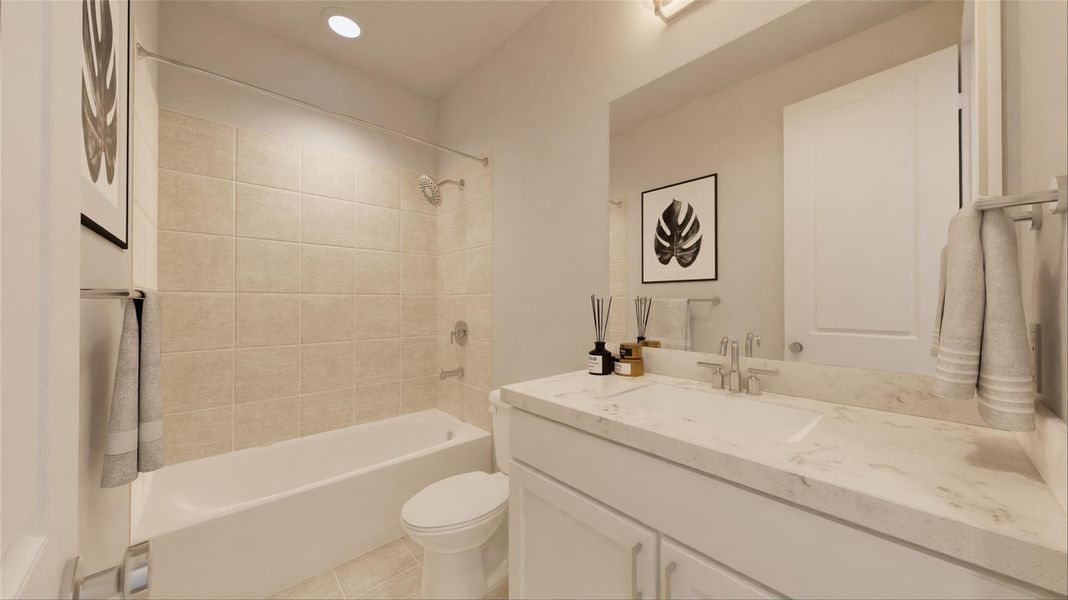 Furnished interior view inside a new home in The Villas Collection at Novel, Austin (Image 15).