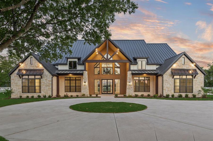 Front exterior of a new home in , McLendon-Chisholm, TX, highlighting curb appeal (Image 26). Front exterior of a new home in , McLendon-Chisholm, TX, highlighting curb appeal (Image 26).