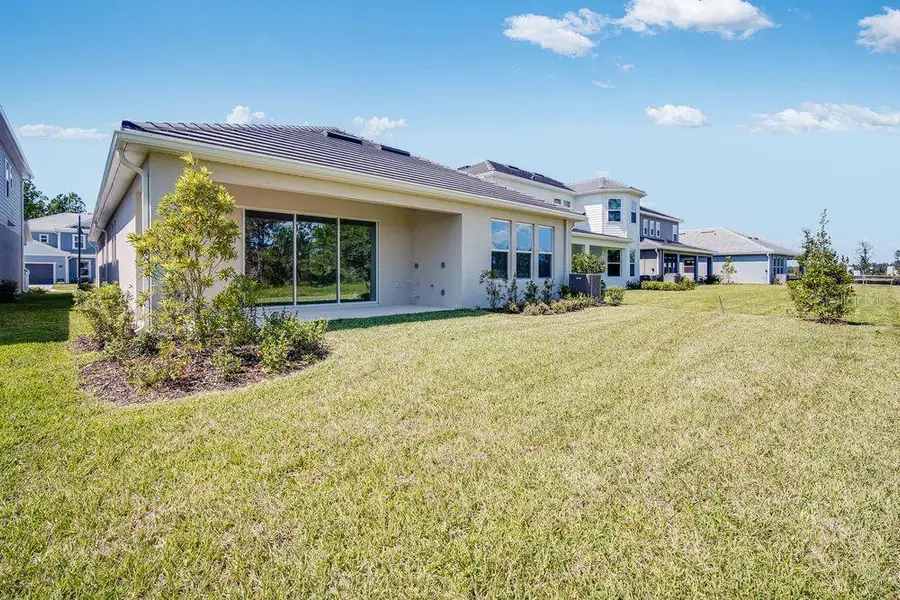 Exterior details and patio area of a home in Hammock at Two Rivers, Zephyrhills (Image 2).