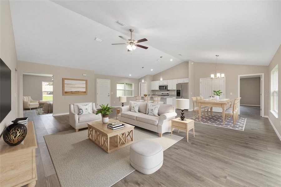 Furnished interior view inside a new home in , Dunnellon (Image 5). Furnished interior view inside a new home in , Dunnellon (Image 5).
