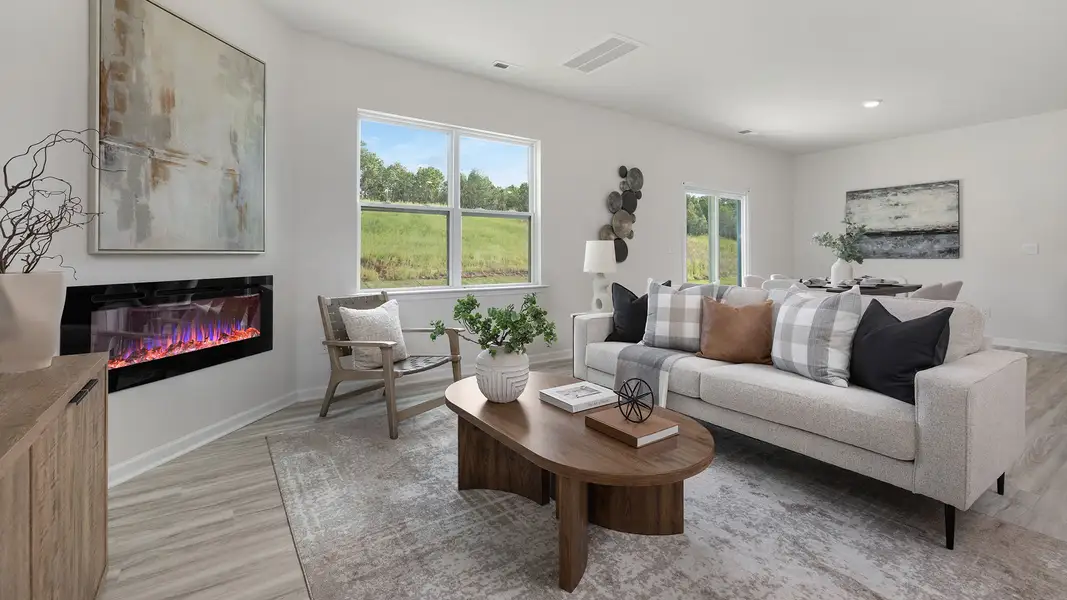 Furnished interior view inside a new home in Cardinal Creek, Charlotte (Image 10). Furnished interior view inside a new home in Cardinal Creek, Charlotte (Image 10).