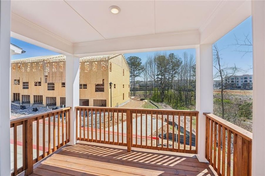 Large, covered deck