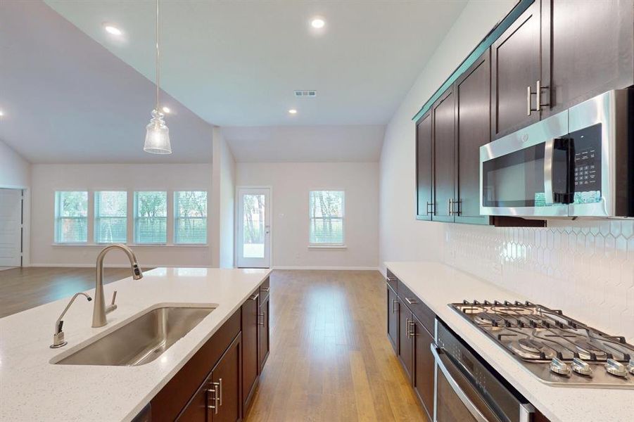 Furnished interior view inside a new home in The Preserve, Justin (Image 4).