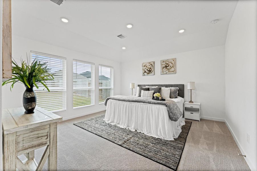 Large master bedroom with lots of natural lighting and an additional walk in closet Large master bedroom with lots of natural lighting and an additional walk in closet
