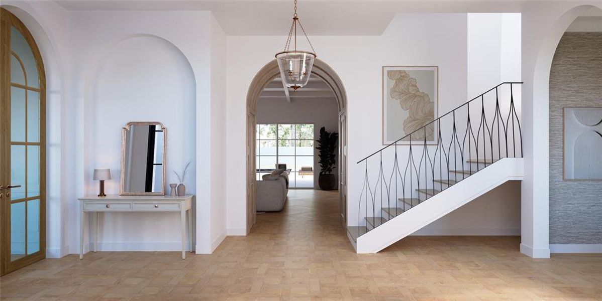 Furnished interior view inside a new home in , Dallas (Image 6).