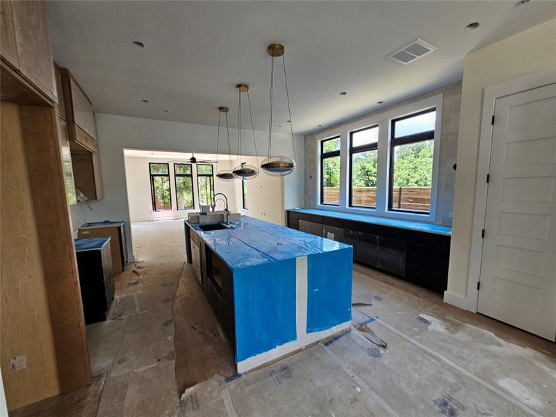 In-progress construction of a new home in The Grove, Austin, TX (Image 6). In-progress construction of a new home in The Grove, Austin, TX (Image 6).