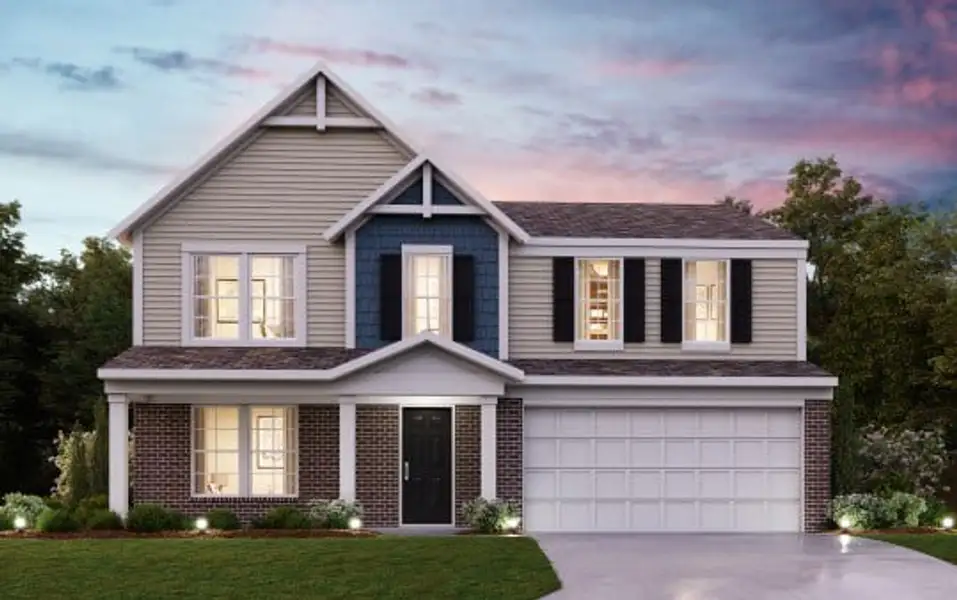 Representative exterior photo of a completed home built from the Yosemite by Fischer Homes in Cherry Glen, Euharlee, GA (Image 12).