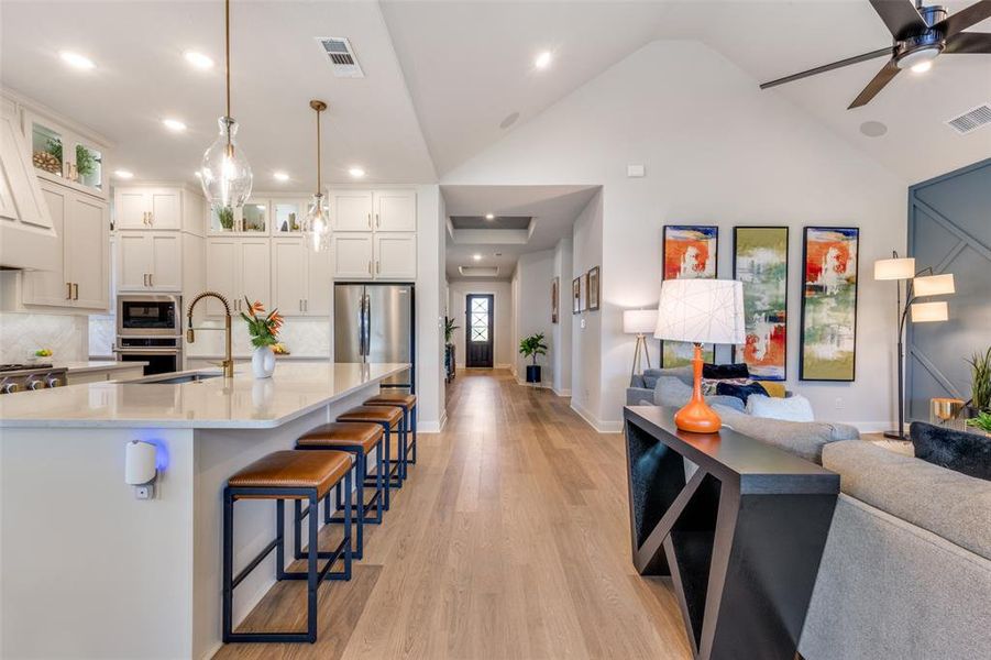 Furnished interior view inside a new home in Pecan Square - Estates, Northlake (Image 36).