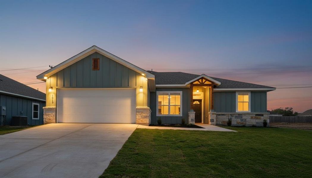 Front exterior of a new home in , Temple, TX, highlighting curb appeal (Image 21).