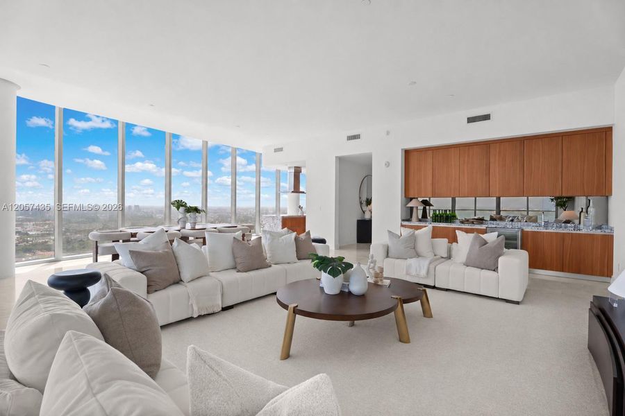Furnished interior view inside a new home in , Miami (Image 7). Furnished interior view inside a new home in , Miami (Image 7).