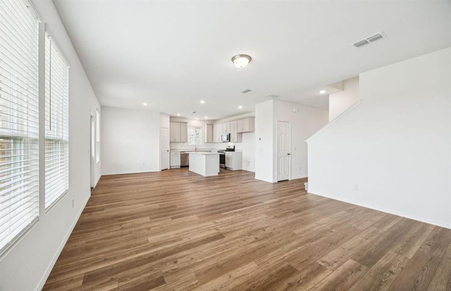 *floorplan representation, not actual home - Open concept throughout main living areas