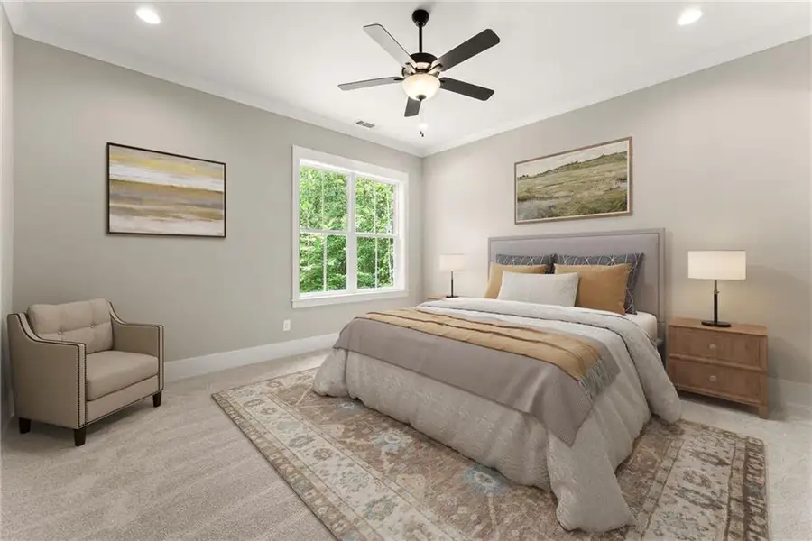 Furnished interior view inside a new home in , Cleveland (Image 38).