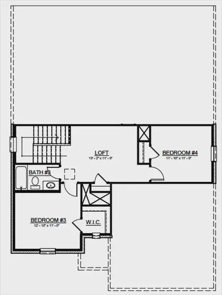 2D floor plan layout for the Heathbrook by Cambridge Homes in Rolling Ridge, Van Alstyne, TX (Image 8).