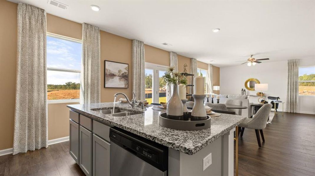 Furnished interior view inside a new home in Teamon Pointe, Griffin (Image 8).
