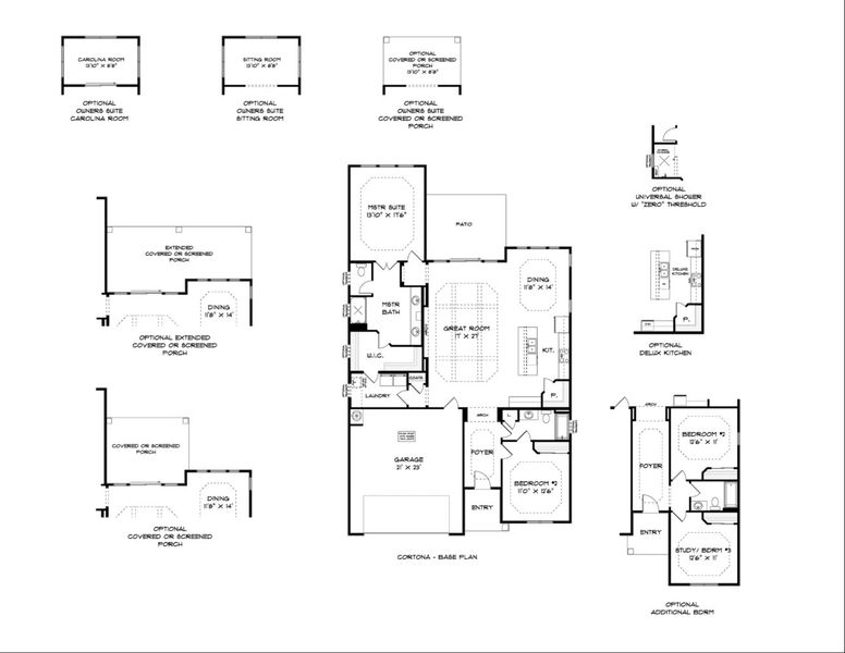 2D floor plan layout for the Cortona by Epcon Communities in Courtyards by Carrell, Ocean Isle Beach, NC (Image 4). 2D floor plan layout for the Cortona by Epcon Communities in Courtyards by Carrell, Ocean Isle Beach, NC (Image 4).