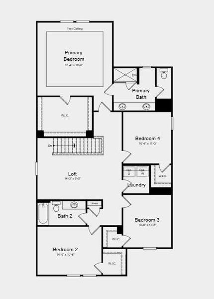 2D floor plan layout of this home in Windance Lake, Loganville, GA (Image 4).