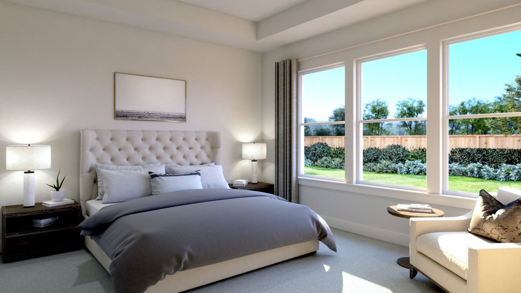 Representative furnished interior of a home built from the Brenham III by Southgate Homes in Eliana, McKinney (Image 10).