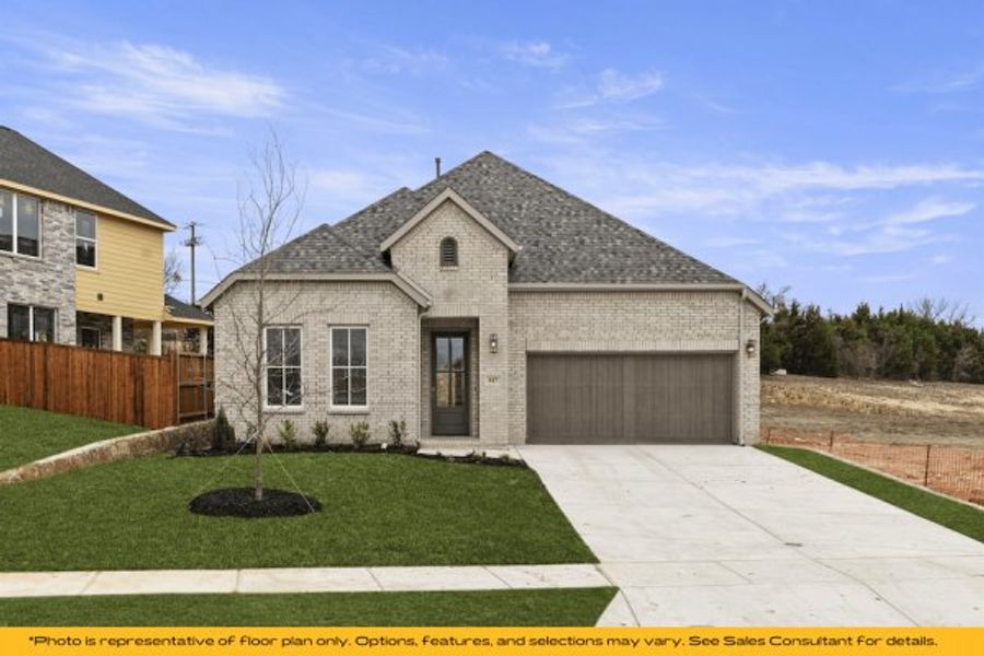 Representative exterior photo of a completed home built from the The Catalina by Stonefield Homes in The Highlands, Rockwall, TX (Image 39).