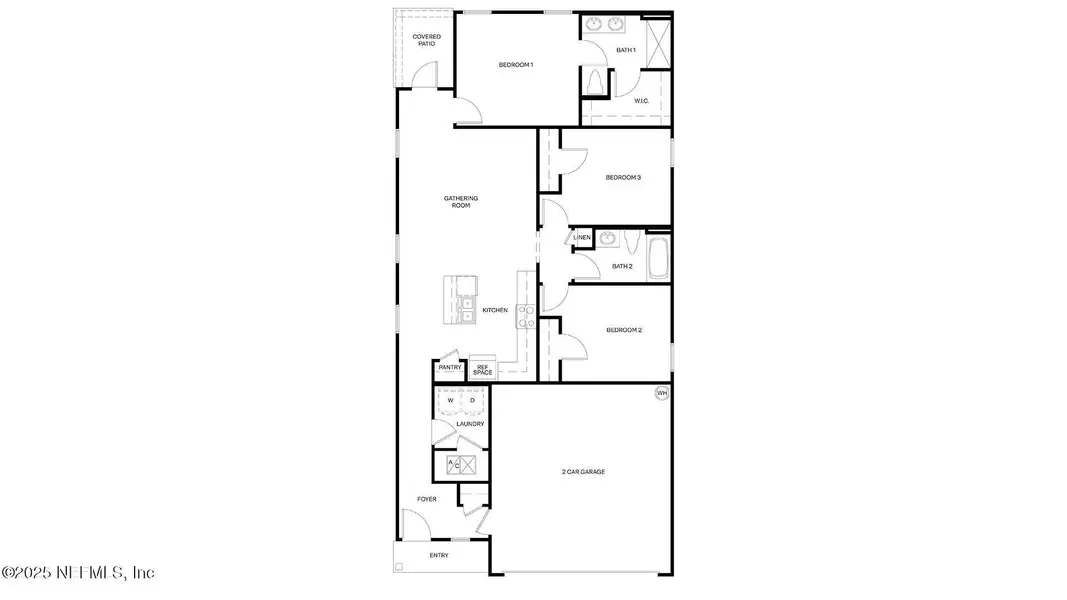 2D floor plan layout of this home in Rookery, Green Cove Springs, FL (Image 2).