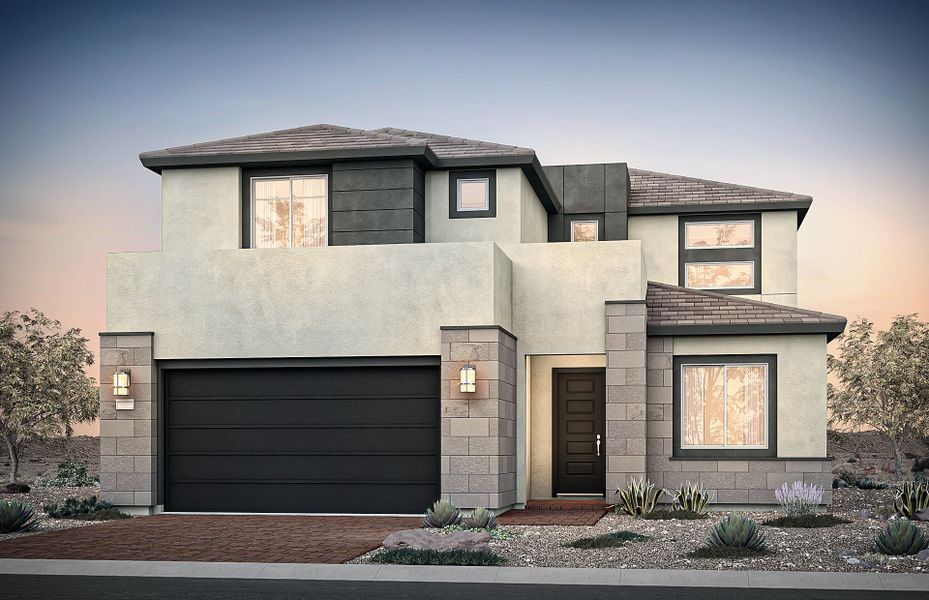 Representative exterior photo of a completed home built from the Prato by Pulte Homes in Upper Canyon, Phoenix, AZ (Image 20).