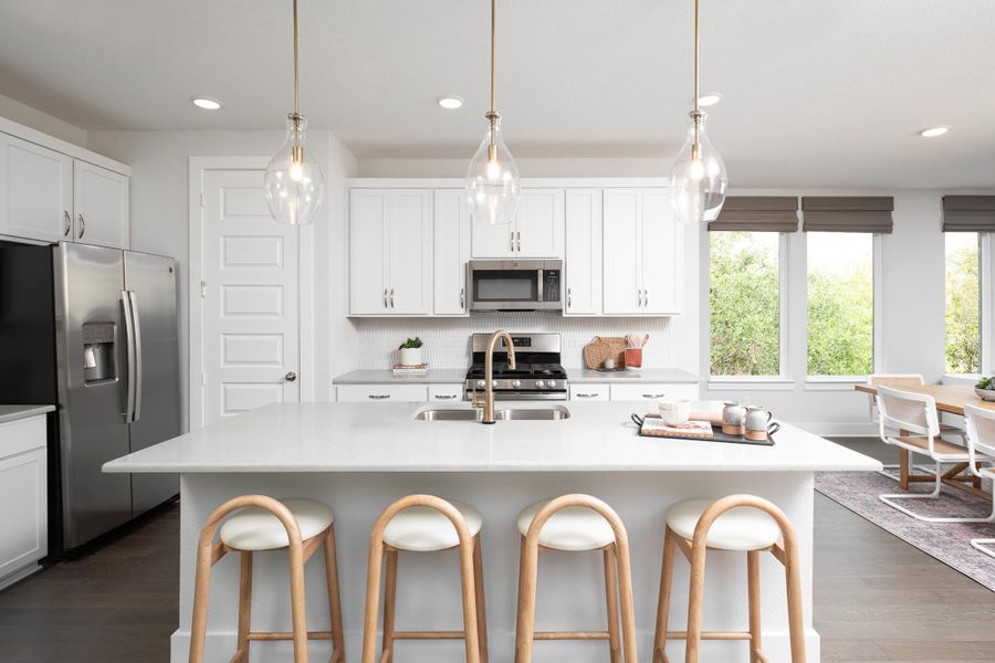 Representative furnished interior of a home built from the Bergamot by Tri Pointe Homes in Union Park, Little Elm (Image 4).