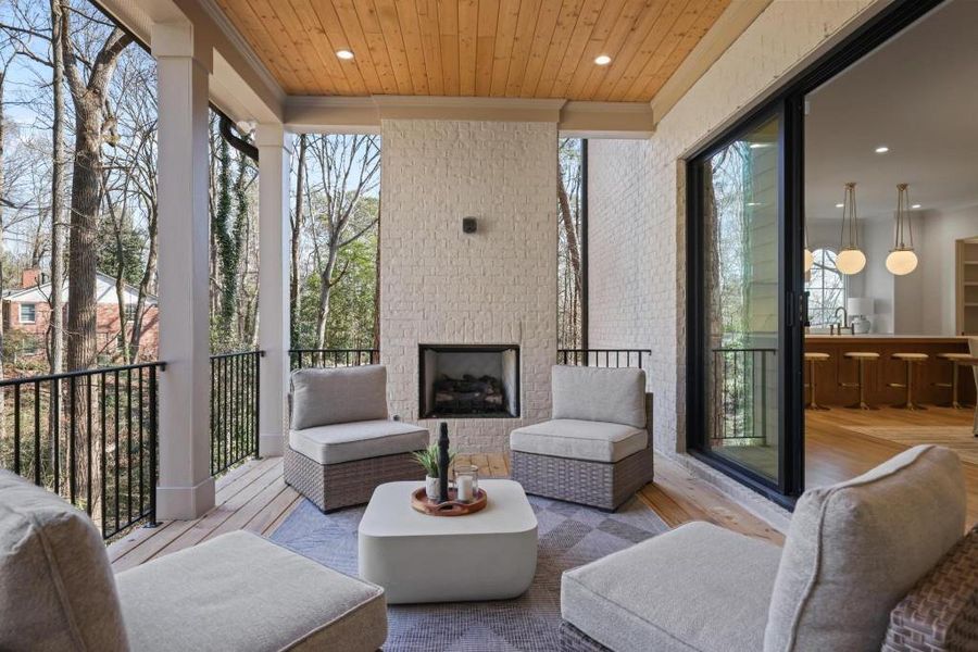 Exterior details and patio area of a home in , Atlanta (Image 4). Exterior details and patio area of a home in , Atlanta (Image 4).