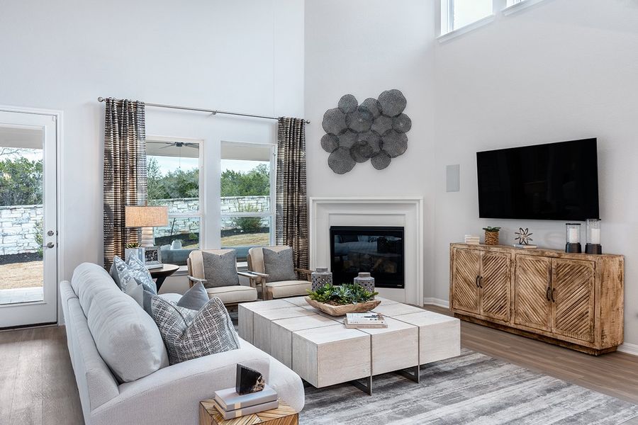 Representative furnished interior of a home built from the Bordeaux by Taylor Morrison in Travisso, Leander (Image 7).