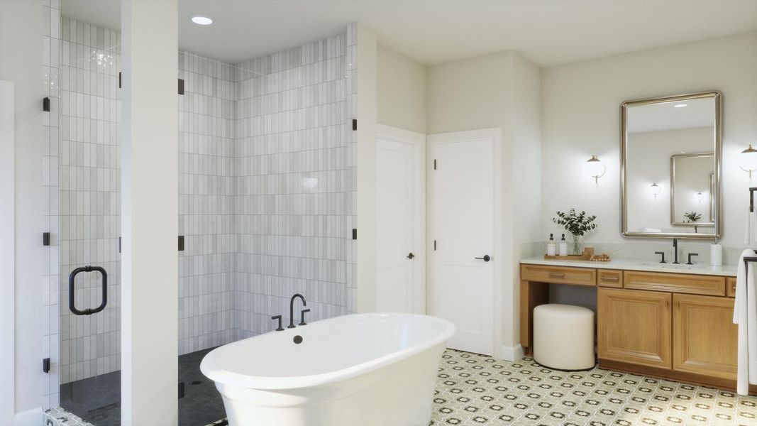 Primary Bath | Exbury | Trinity Gardens | New Homes in DeLand, FL by Landsea Homes