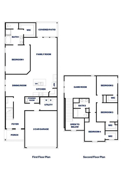 2D floor plan layout of this home in Sunterra, Katy, TX (Image 2).