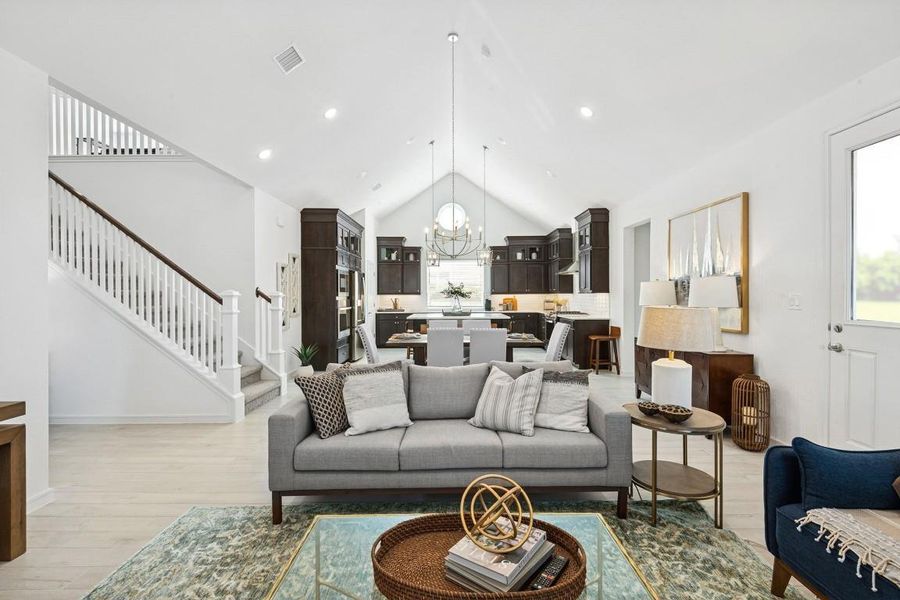 So much space in this gorgeous family room, with direct access to the spacious back patio. So much space in this gorgeous family room, with direct access to the spacious back patio.