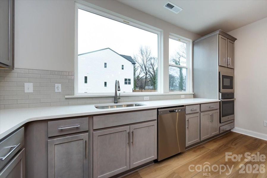 Gourmet Kitchen with Large Windows
